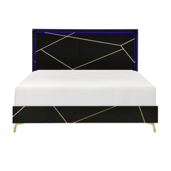Orlo Black Eastern King Bed - Ornate Home