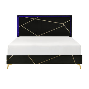 Orlo Black Eastern King Bed - Ornate Home