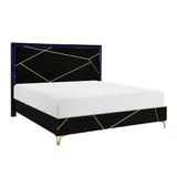 Orlo Black Eastern King Bed - Ornate Home