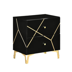 Orlo Black Nightstand - Ornate Home