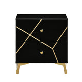 Orlo Black Nightstand - Ornate Home