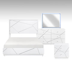 Orlo Silver 4pc Bedroom Set - Ornate Home