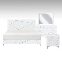 Orlo White 4pc Bedroom Set - Ornate Home