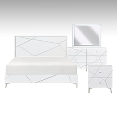 Orlo White 4pc Bedroom Set - Ornate Home