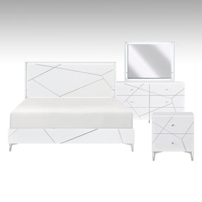 Orlo White 4pc Bedroom Set - Ornate Home