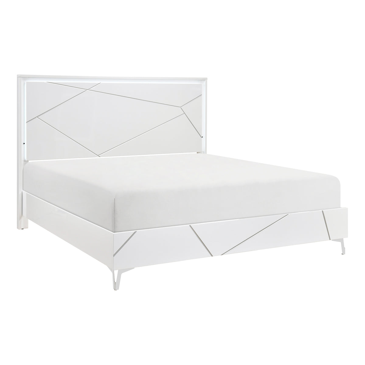 Orlo White 4pc Bedroom Set - Ornate Home