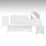 Orlo White 5pc Bedroom Set - Ornate Home