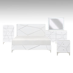 Orlo White 5pc Bedroom Set - Ornate Home