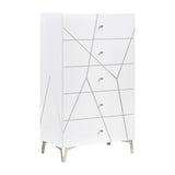 Orlo White 5pc Bedroom Set - Ornate Home