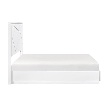 Orlo White California King Bed - Ornate Home