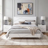 Orlo White California King Bed - Ornate Home