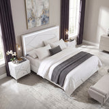 Orlo White California King Bed - Ornate Home