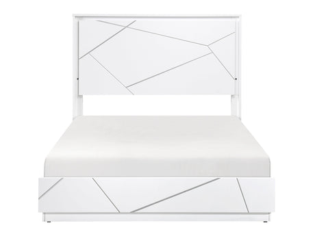 Orlo White Eastern King Bed - Ornate Home