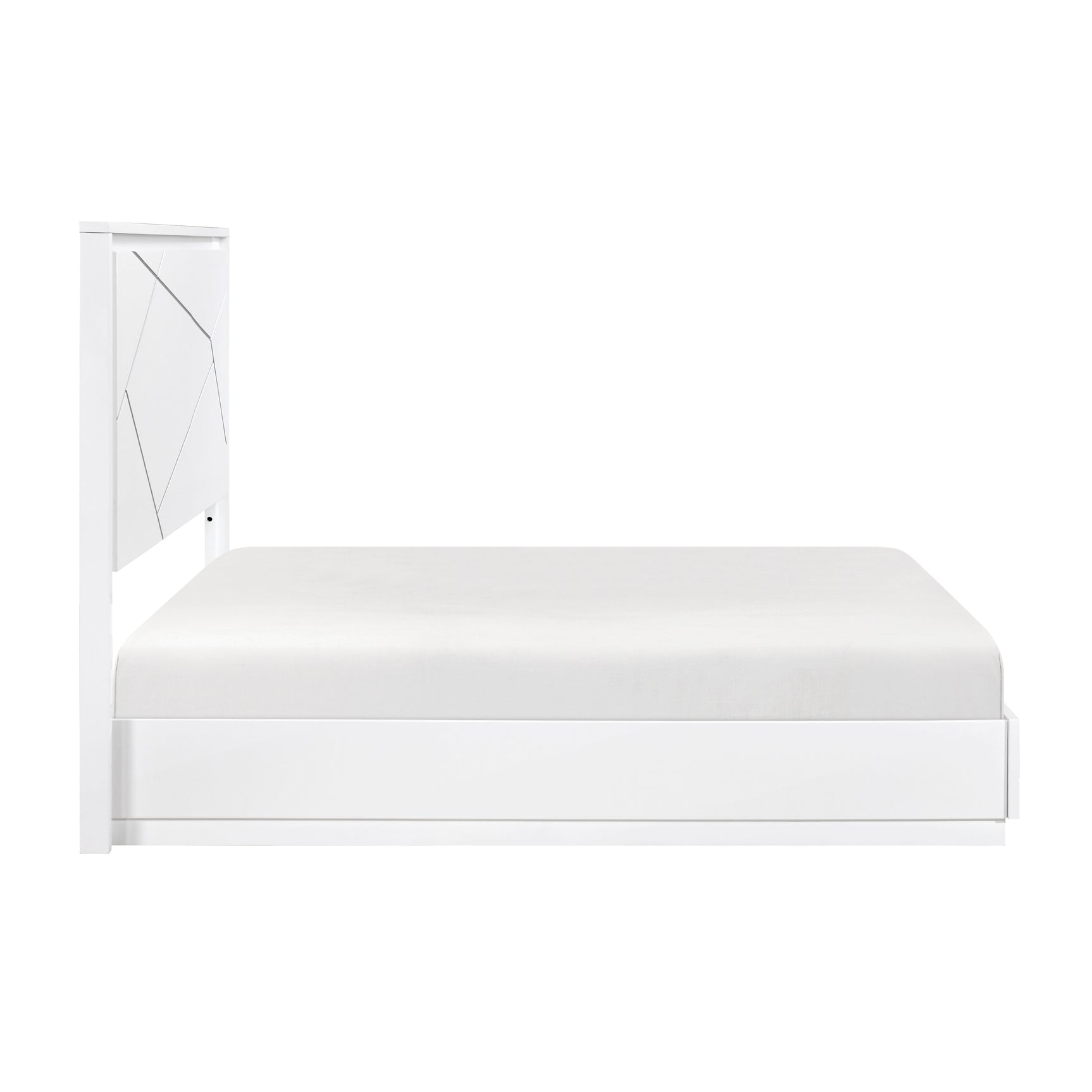 Orlo White Eastern King Bed - Ornate Home
