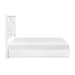 Orlo White Eastern King Bed - Ornate Home