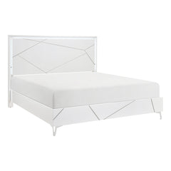 Orlo White Eastern King Bed - Ornate Home