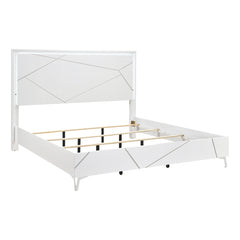 Orlo White Eastern King Bed - Ornate Home