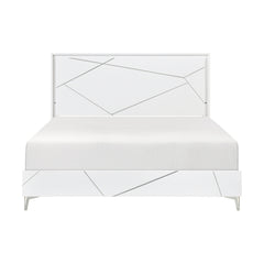 Orlo White Eastern King Bed - Ornate Home