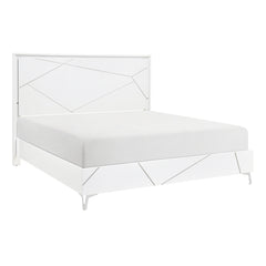 Orlo White Eastern King Bed - Ornate Home