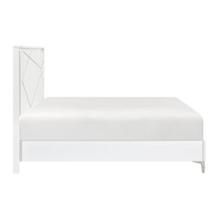 Orlo White Eastern King Bed - Ornate Home