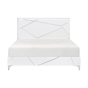 Orlo White Eastern King Bed - Ornate Home