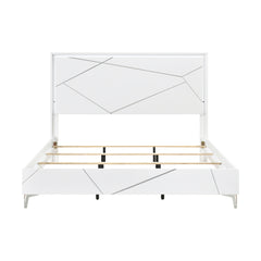 Orlo White Eastern King Bed - Ornate Home