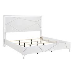 Orlo White Eastern King Bed - Ornate Home