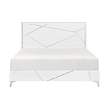 Orlo White Eastern King Bed - Ornate Home
