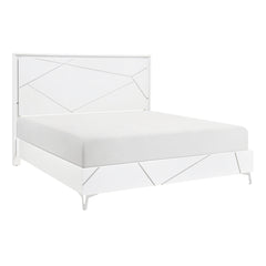 Orlo White Eastern King Bed - Ornate Home