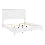 Orlo White Eastern King Bed - Ornate Home
