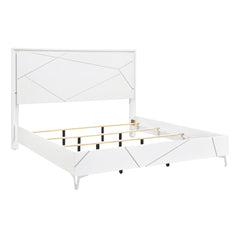 Orlo White Eastern King Bed - Ornate Home