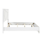 Orlo White Eastern King Bed - Ornate Home