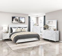 Orlo White Eastern King Bed - Ornate Home