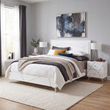 Orlo White Eastern King Bed - Ornate Home