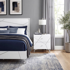 Orlo White Nightstand - Ornate Home