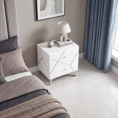 Orlo White Nightstand - Ornate Home