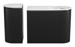 Ormara White & Black Console Table Set (2-Piece) - Ornate Home
