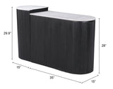Ormara White & Black Console Table Set (2-Piece) - Ornate Home