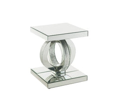 Ornat Mirrored/Faux Diamonds End Table - Ornate Home