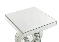 Ornat Mirrored/Faux Diamonds End Table - Ornate Home