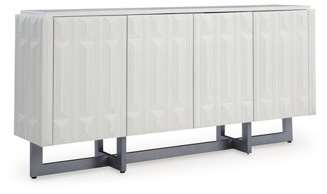 Ornawel Distressed White Accent Cabinet - Ornate Home