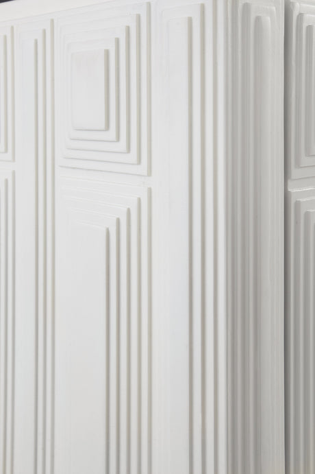 Ornawel Distressed White Accent Cabinet - Ornate Home