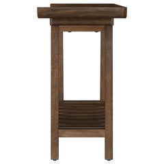 Ornelas Mango Brown 46-inch Console Table with Slatted Shelf - Ornate Home