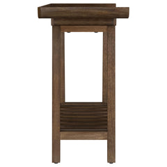 Ornelas Mango Brown 46-inch Console Table with Slatted Shelf - Ornate Home