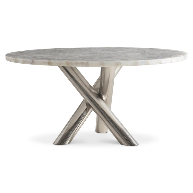 Ornella White/Gray Marble Dining Table - Ornate Home