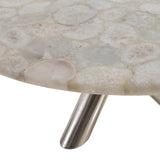 Ornella White/Gray Marble Dining Table - Ornate Home