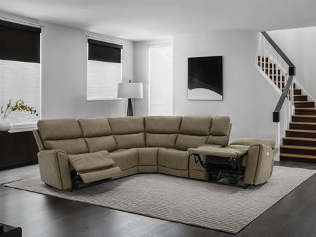 Orpheus Brown Power Sectional - Ornate Home
