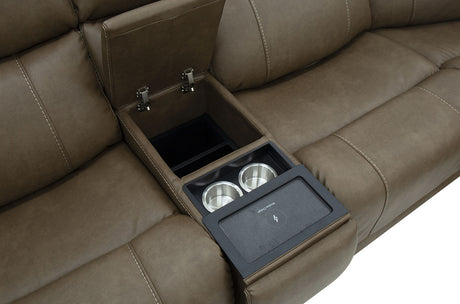 Orpheus Brown Power Sectional - Ornate Home