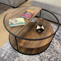 Orrin Black & Walnut Coffee Table - Ornate Home