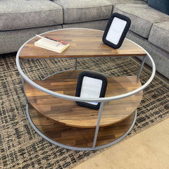 Orrin Gray & Walnut Coffee Table - Ornate Home